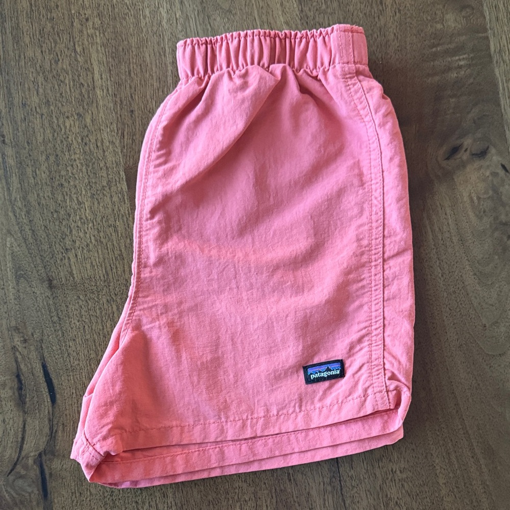 Patagonia Kids Coral Pink Elastic-Waist Shorts